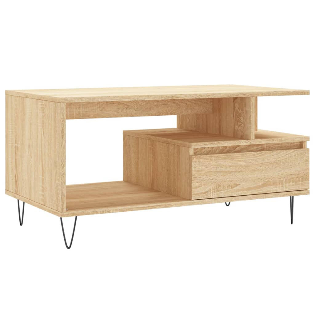 COUCHTISCH Sonoma-Eiche 90x49x45 cm Holzwerkstoff - Braun, Holzwerkstoff (49/90/45cm) - furnicato