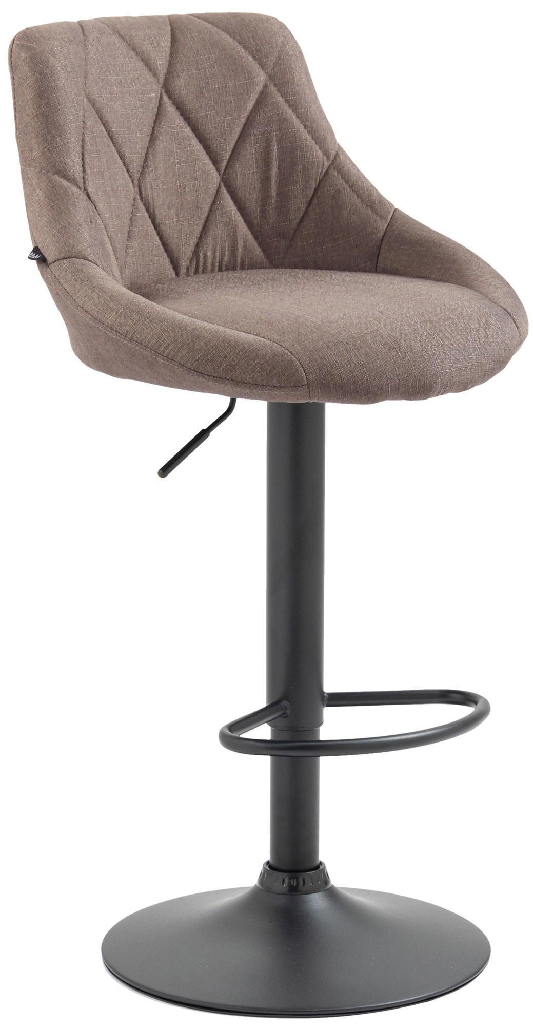 BARHOCKER Lazio Stoff 83-104 cm taupe - Taupe, Textil (46/83/49cm) - furnicato