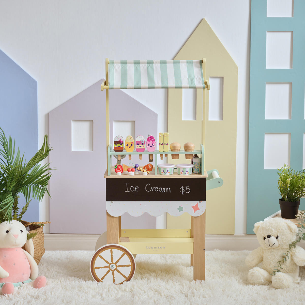 EISSTAND mit 33 Zubehörteilen, 100cm, Minze - Grün, Holz - Teamson Kids