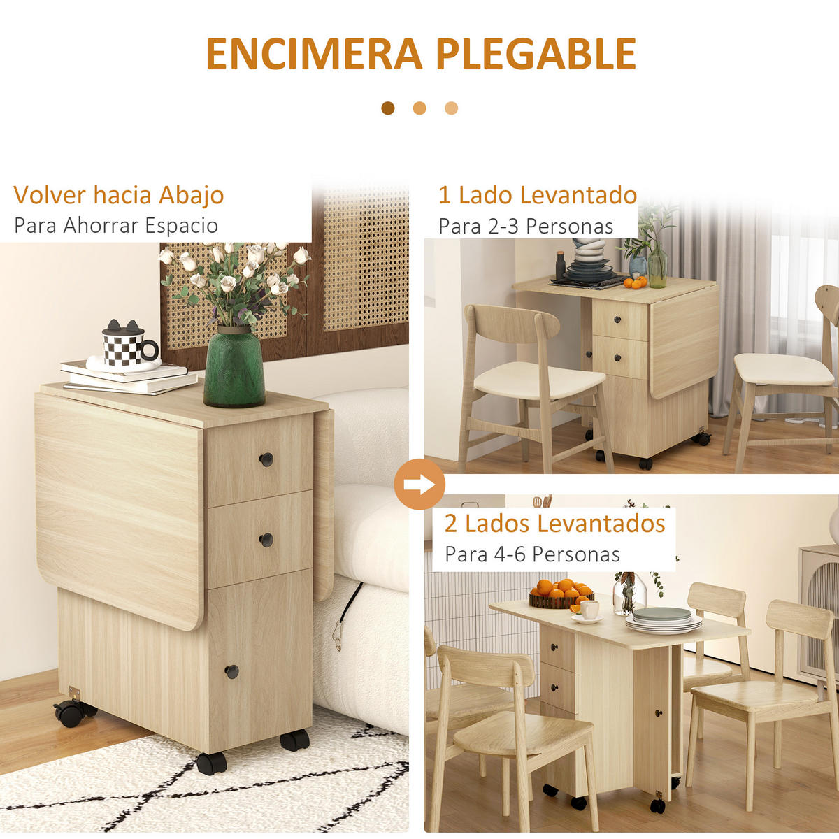 ESSTISCH Naturholz 1 Stück - Beige, Kunststoff (120/60/76.5cm) - GiPP