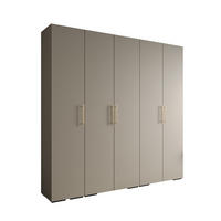 DREHTÜRENSCHRANK 236.7/250/47 5-türig - Kaschmir/Goldfarben, Holz/Metall (250/236.7/47cm) - Abiks Möbel