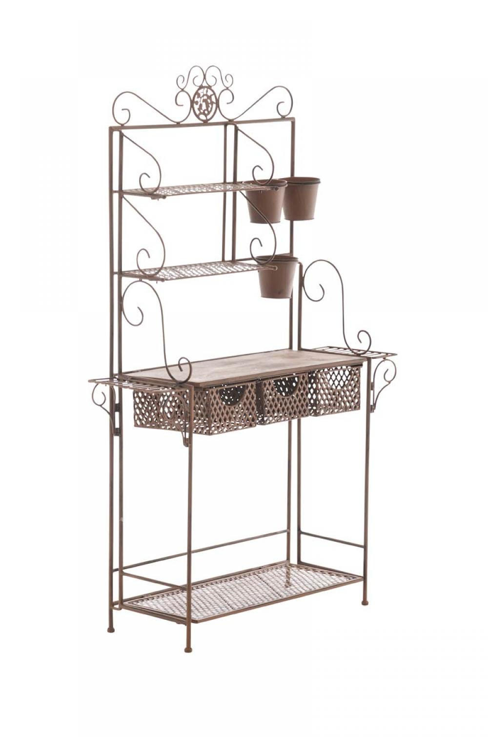 STANDREGAL Metall Antik Braun - Braun, Metall (94/149/30cm) - CLP