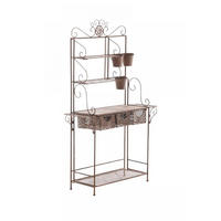 STANDREGAL Metall Antik Braun - Braun, Metall (94/149/30cm) - CLP