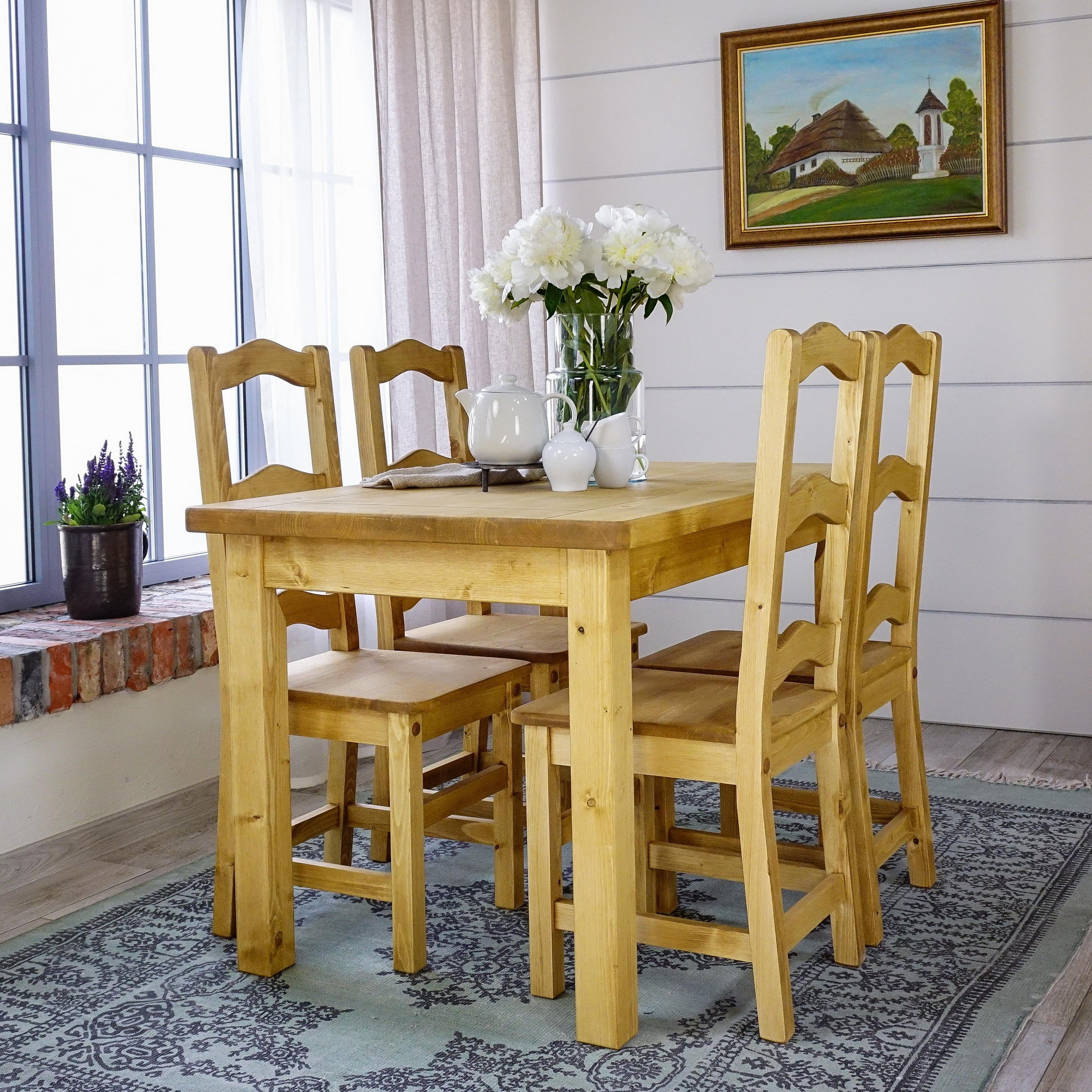 ESSTISCH aus Massivholz VINTAGE - Honig, Holz (140/80/75cm) - Seart