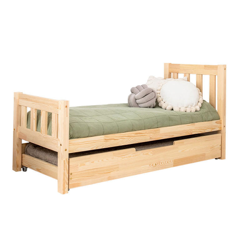 POSTEĽ 90/200 Adeline Prírodné drevo - hnedá, drevo (90/200cm) - Petits-meubles