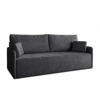 SOFA NUBO mit Schlaffunktion und Bettkasten Harmony 90 - Grau, Textil (205/91/86cm) - Lookway