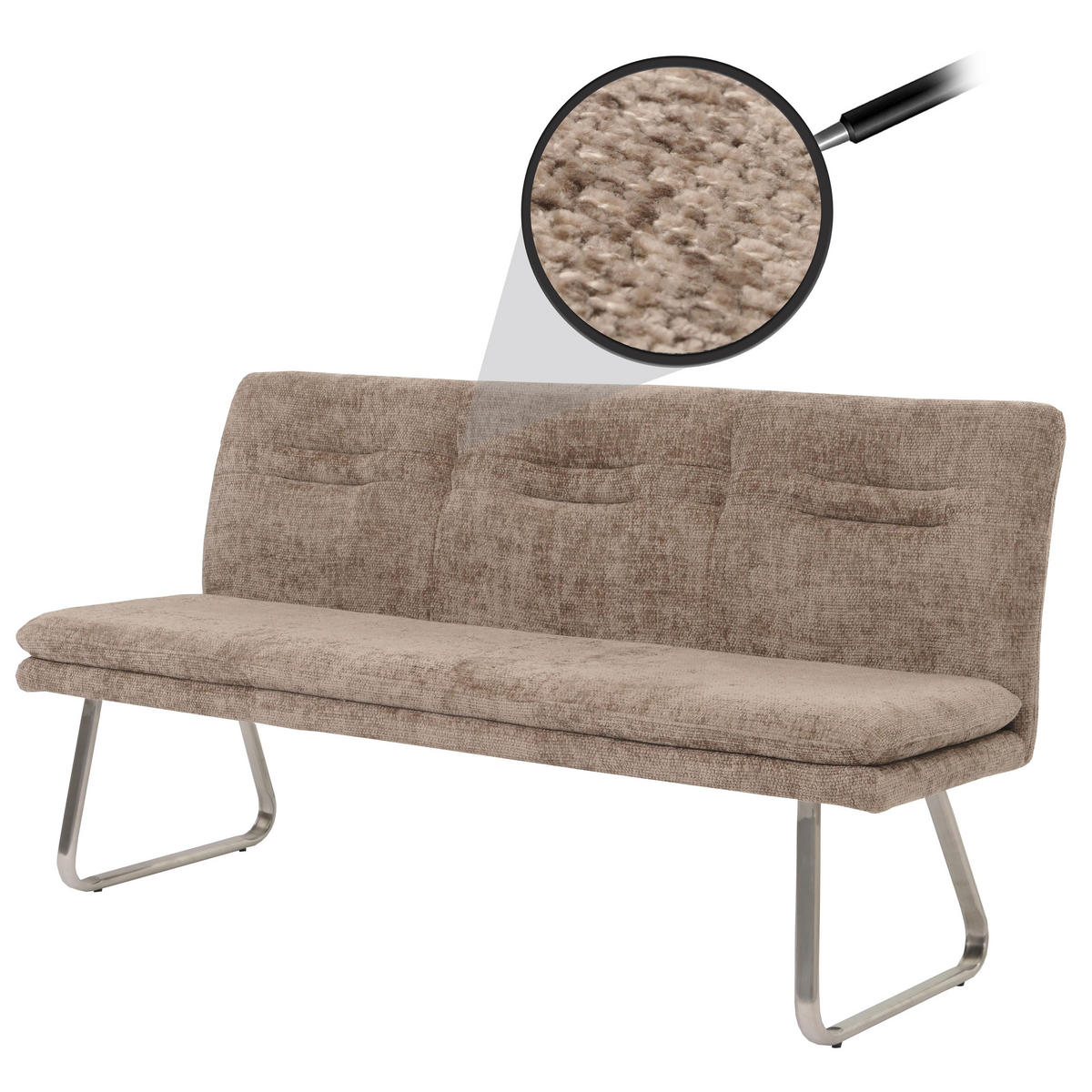 SITZBANK Braun - Braun, Textil (180/93/58cm) - MCW