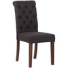 ESSZIMMERSTUHL Lisbon Stoff, Gestell Kautschukholz Braun Schwarz - Schwarz/Braun, Holz/Textil (45/98/63cm) - TPFLiving