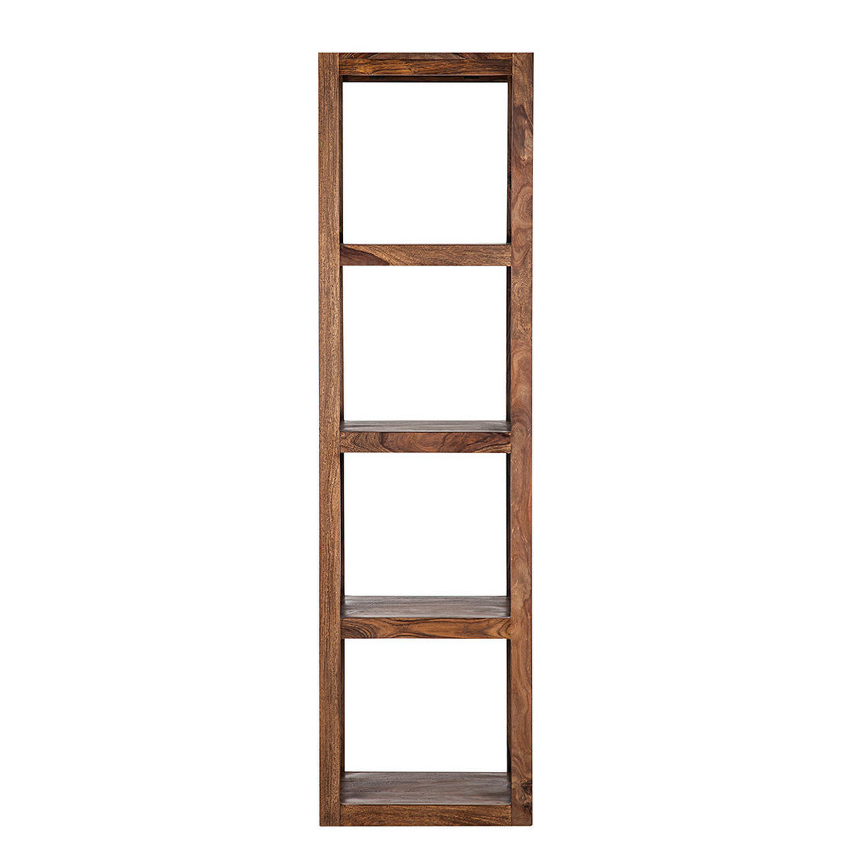 REGAL - Sheesham massiv - Sheeshamfarben, Holz (50/180/36cm) - home24