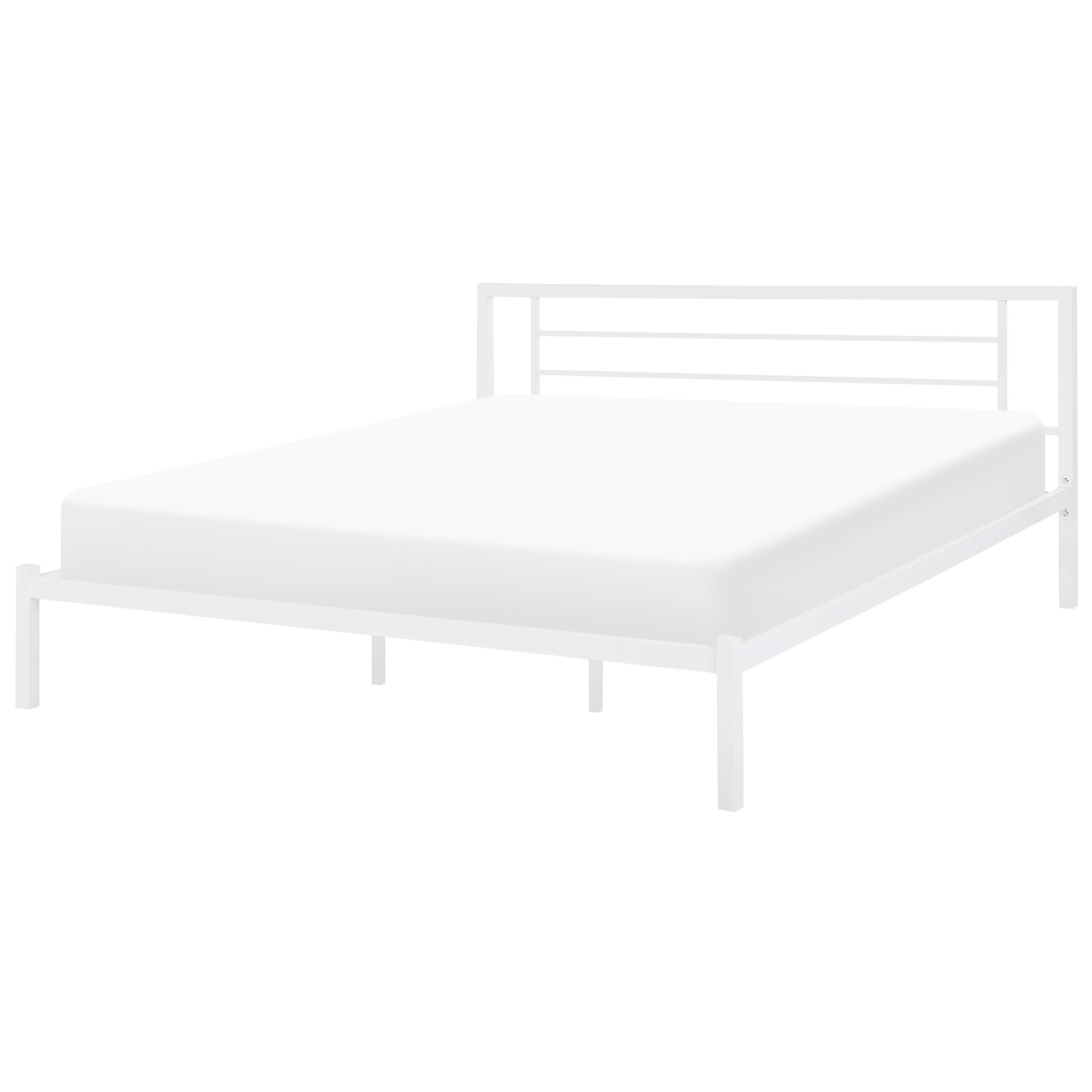 METALLBETT 180/200cm Weiß Cusset - Weiß, Metall (180/200cm) - Beliani