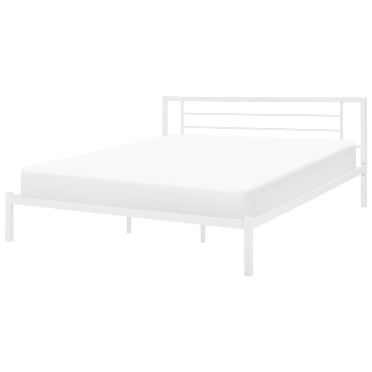 METALLBETT 180/200cm Weiß Cusset - Weiß, Metall (180/200cm) - Beliani