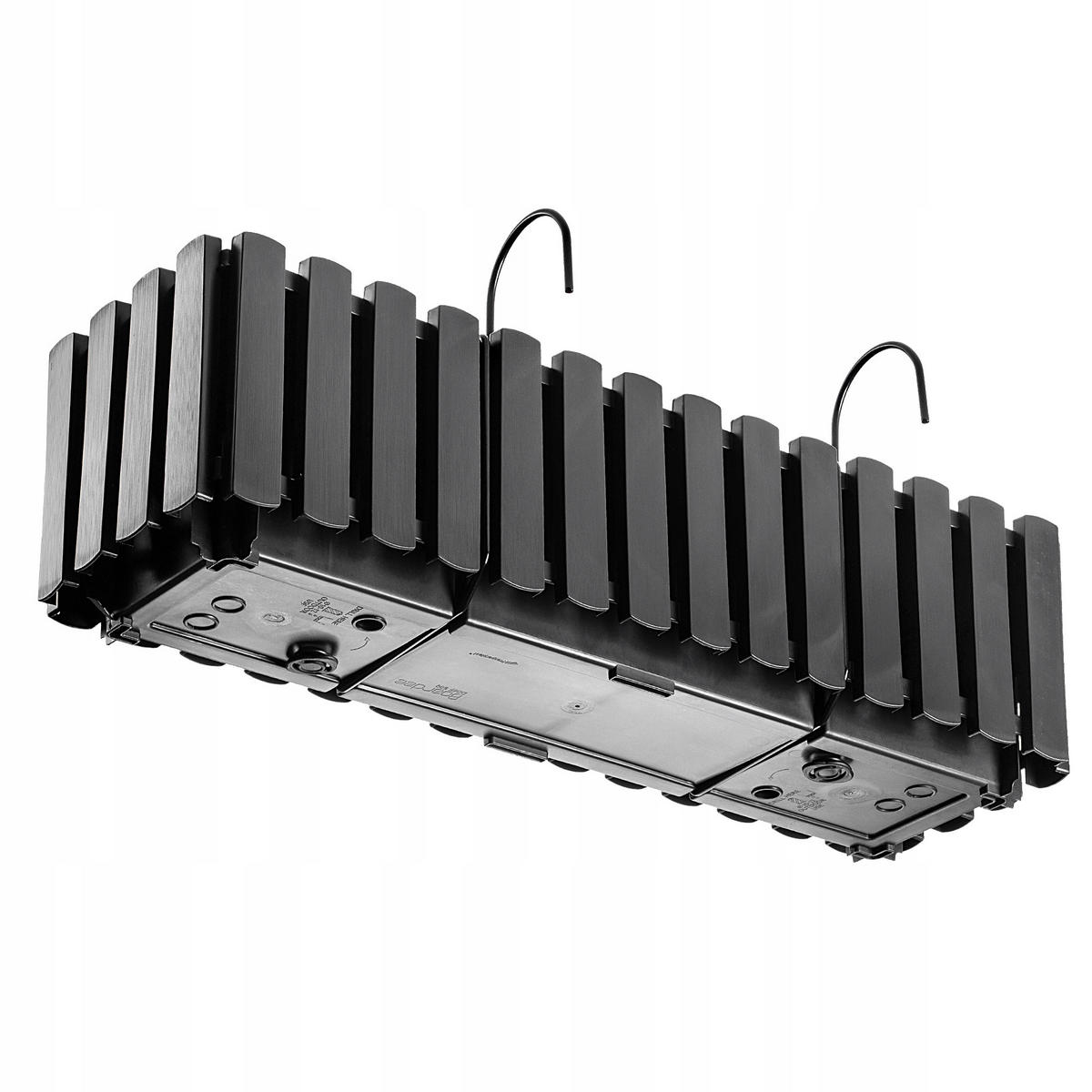 BLUMENKASTEN mit Griffen und Bewässerungssystem, 60 cm, Anthrazit - Anthrazit, Kunststoff (18/58cm) - KADAX