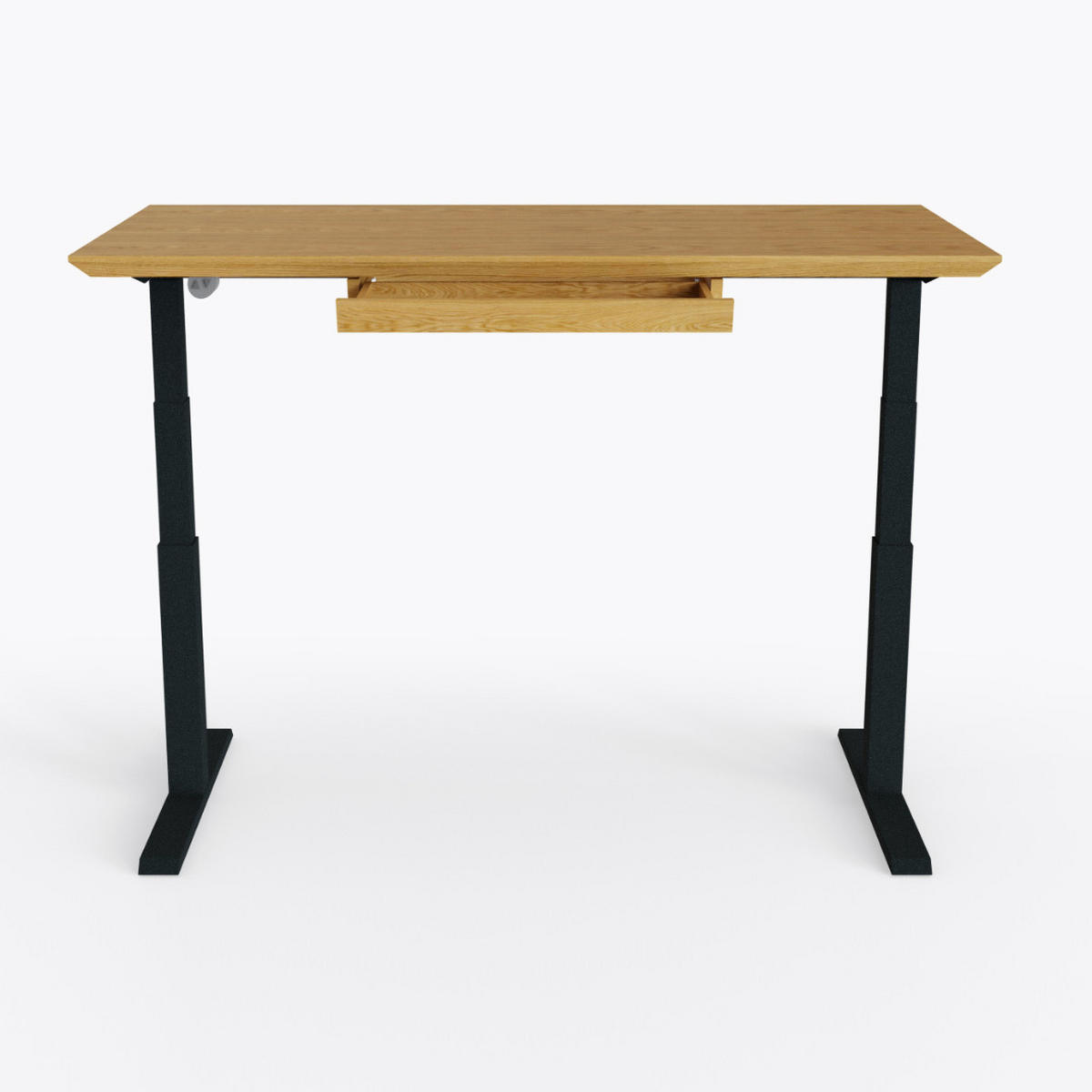 SCHREIBTISCH Höhenverstellbarer aus Holz COLIN - Eichefarben, Holz (80/150/75cm) - Rawood Furniture