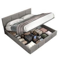 POLSTERBETT mit Bettkasten 160x200 cm Samt Grau - Grau, Metall (160/200cm) - Meubliv