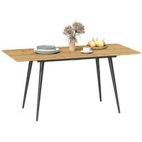 AUSZIEHTISCH Naturfarben Stahlgestell 120-160/75/77 cm - Naturfarben, Holz (75/160/77cm) - PANGIVO