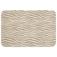 KÚPEĽŇOVÁ PREDLOŽKA Piesok - Vlny - Béžová 90x60 cm - béžová, textil/plast (90/60cm) - OnlyWow