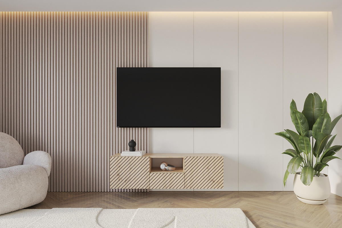 LOWBOARD SENI-W 140x40x41 cm - Artisan - Eiche Artisan, Holzwerkstoff (140/40/41cm) - ALTDECOR