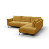 ECKSOFA AERA 5-Sitzer rechts, gelb - Gelb/Schwarz, Holz/Textil (268/206cm) - Courtois Laville