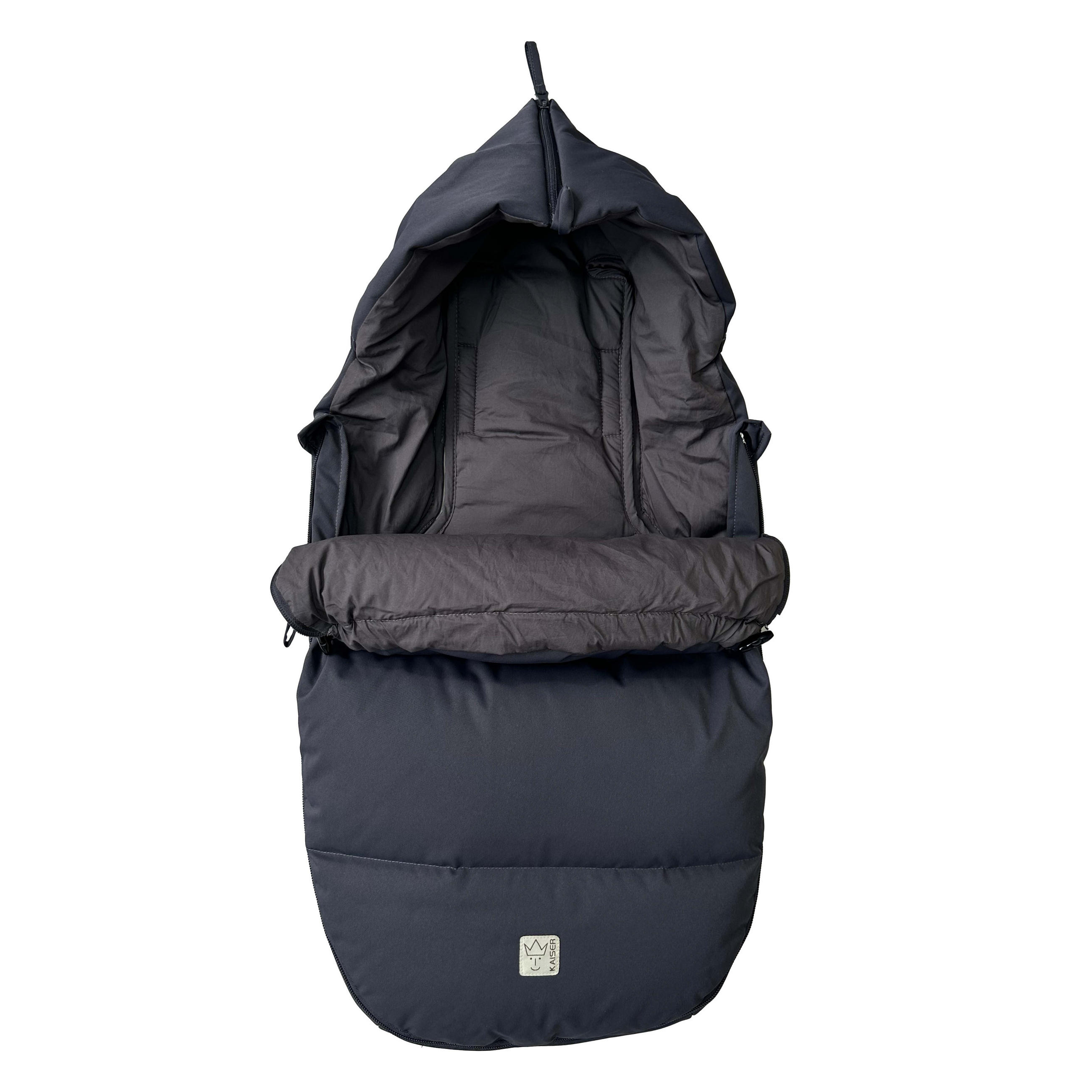 BABYSCHALENFUSSSACK Little Dowwny, anthracite - Grau, Textil (40/7/80cm) - Kaiserbaby