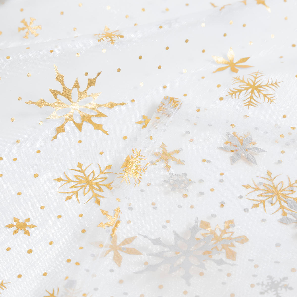 TISCHDECKE Schneeflocken fleckabweisend - Weiß, Kunststoff (360cm) - Atmosphera Createur d´interieur