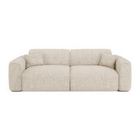 SCHLAFSOFA GERADE Texturierter Samt Beige 240cm - Beige, Textil (240/73/97cm) - Sia Home