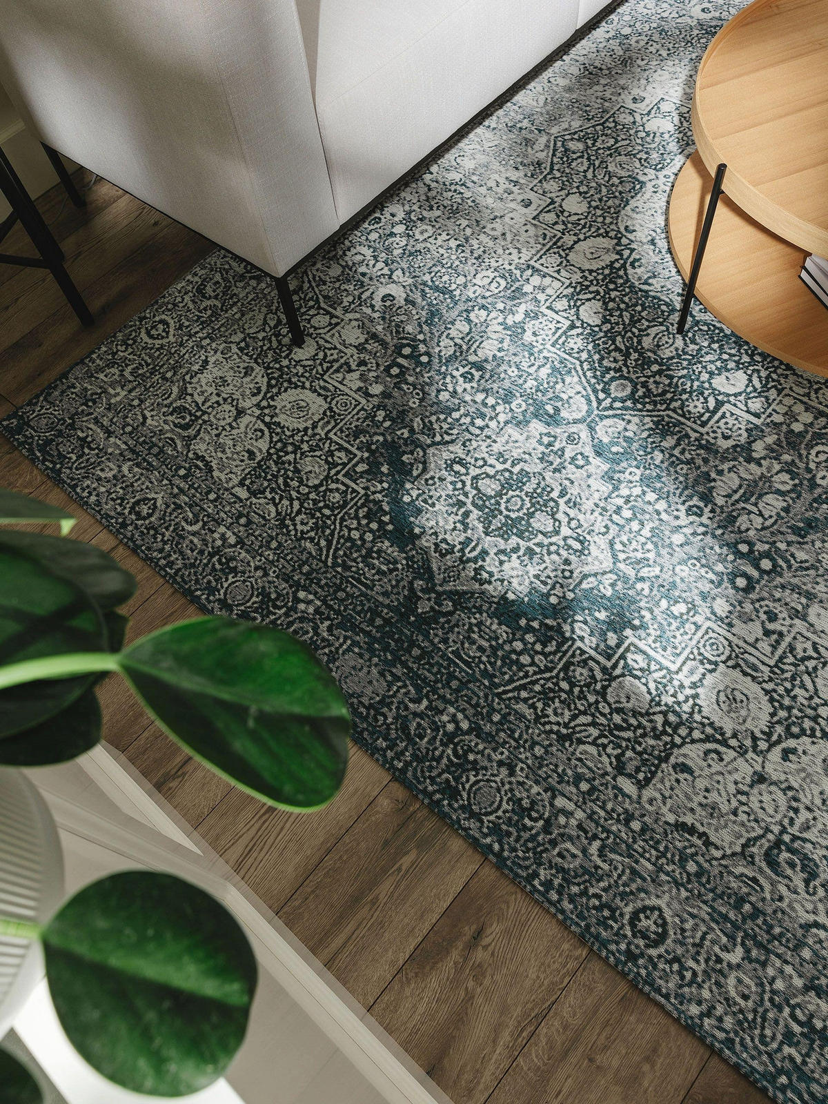 FLACHGEWEBETEPPICH Frencie Blau 80x165 cm - Blau, Textil (80/165cm) - benuta Nest