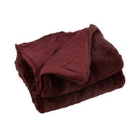 PLAID CUTIE - Plüsch - Dunkelrot - 180/130/3 cm - Dunkelrot, Textil (130/180cm) - J-Line
