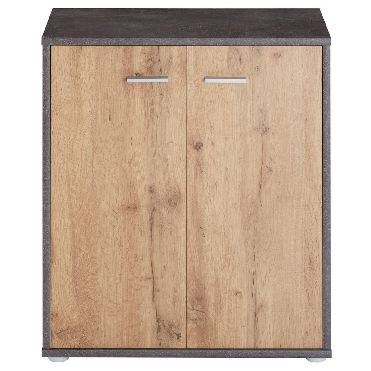 SCHUHSCHRANK LENNIS - Dunkelgrau/Eiche Wotan, Holzwerkstoff (60/70/35cm) - CARO-Möbel