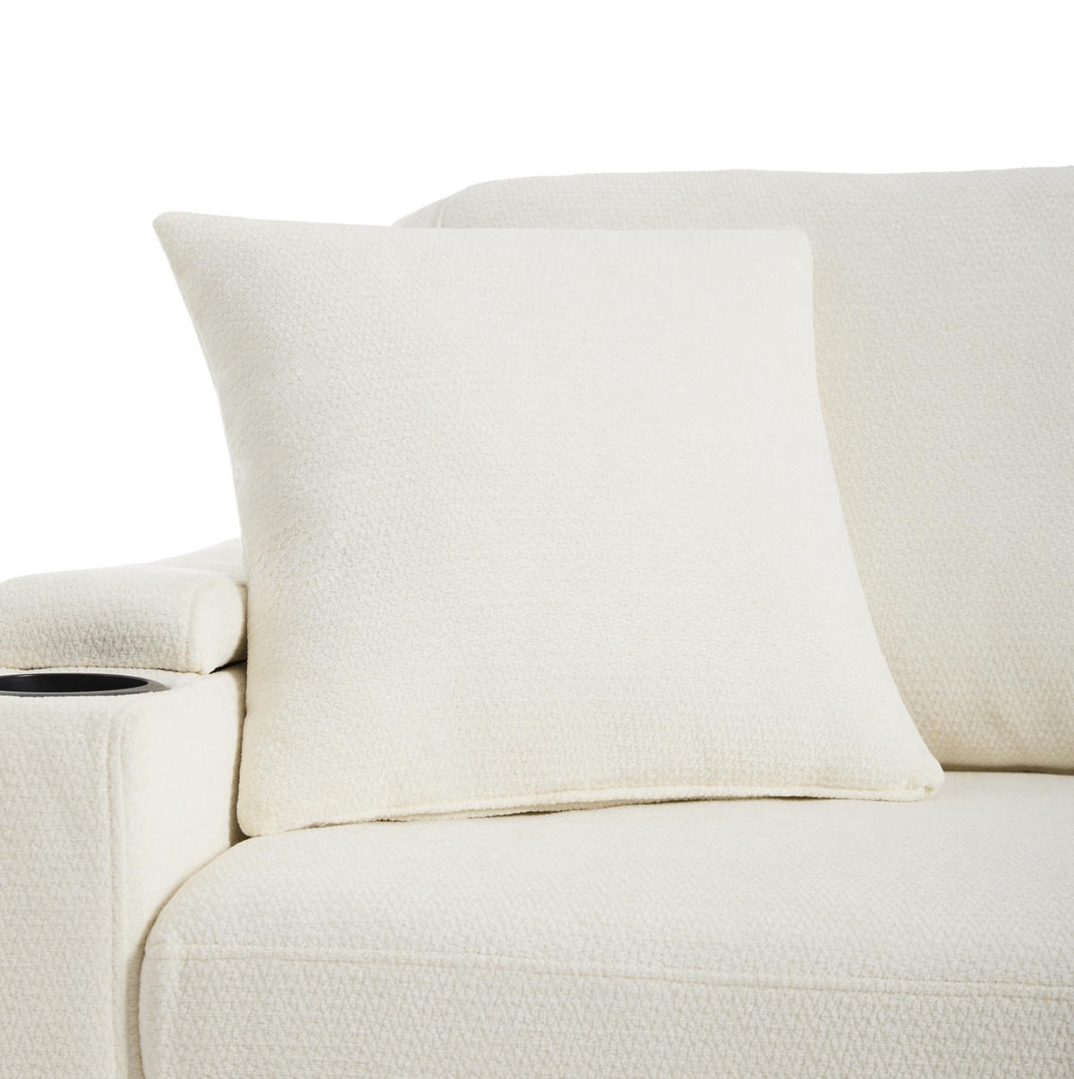 ECKSOFA 206,5/141/86 cm Beige aus Chenille mit Schlaffunktion - Beige, Textil (141/206.5cm) - OKWISH
