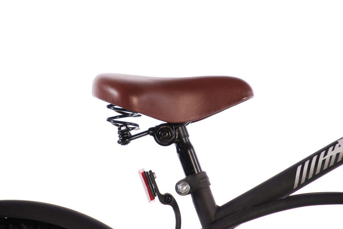 KINDERFAHRRAD Black Cruiser - Jungen - 18 Zoll - Rücktritt + Handbremse - Schwarz - Schwarz, Metall (65cm) - TPFSports