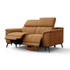 RELAXSOFA FIERO 2-Sitzer mit 2 Relaxfunktionen, orange - Schwarz/Orange, Holzwerkstoff/Textil (170/82/103cm) - Courtois Laville