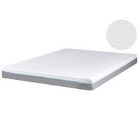 SALTEA DIN SPUMĂ CU MEMORIE H3/4 fixă 180/200 cm Glee - albastru/alb, material textil (180/200cm) - Beliani