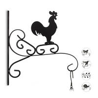 BLUMENHAKEN - Schwarz, Metall (28/30/2cm) - Relaxdays