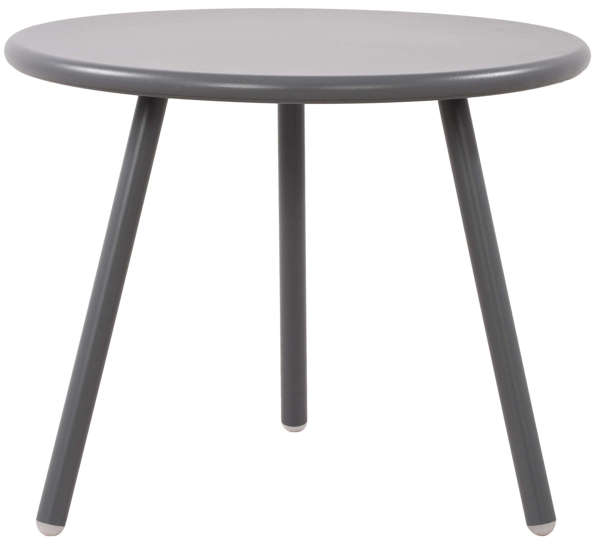 COUCHTISCH rund 50 cm Kunststoff dunkelgrau - Dunkelgrau, Kunststoff/Metall (50/50/40cm) - CLP