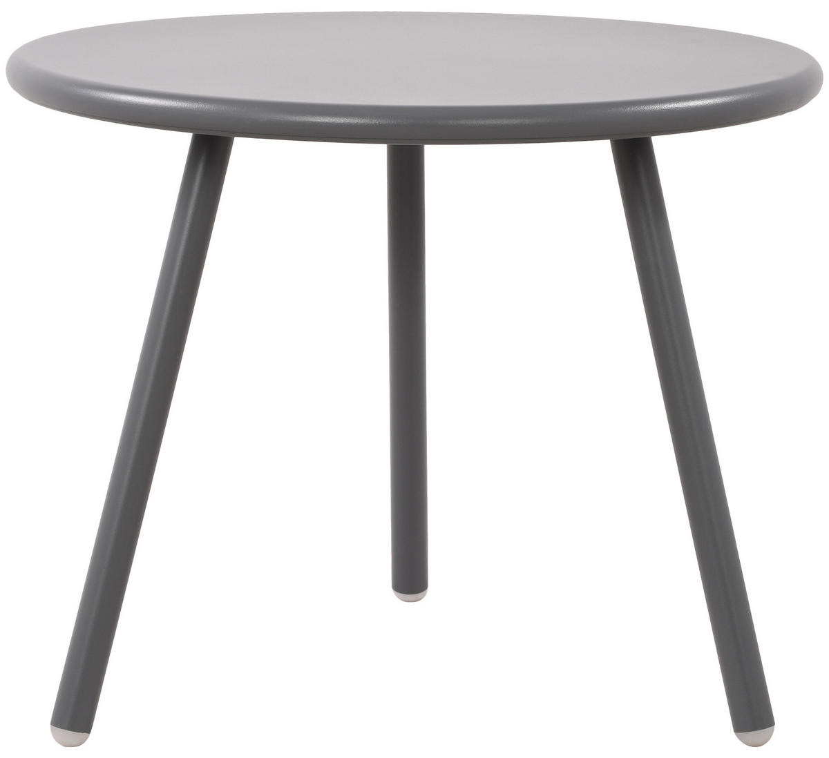 COUCHTISCH rund 50 cm Kunststoff dunkelgrau - Dunkelgrau, Kunststoff/Metall (50/50/40cm) - CLP