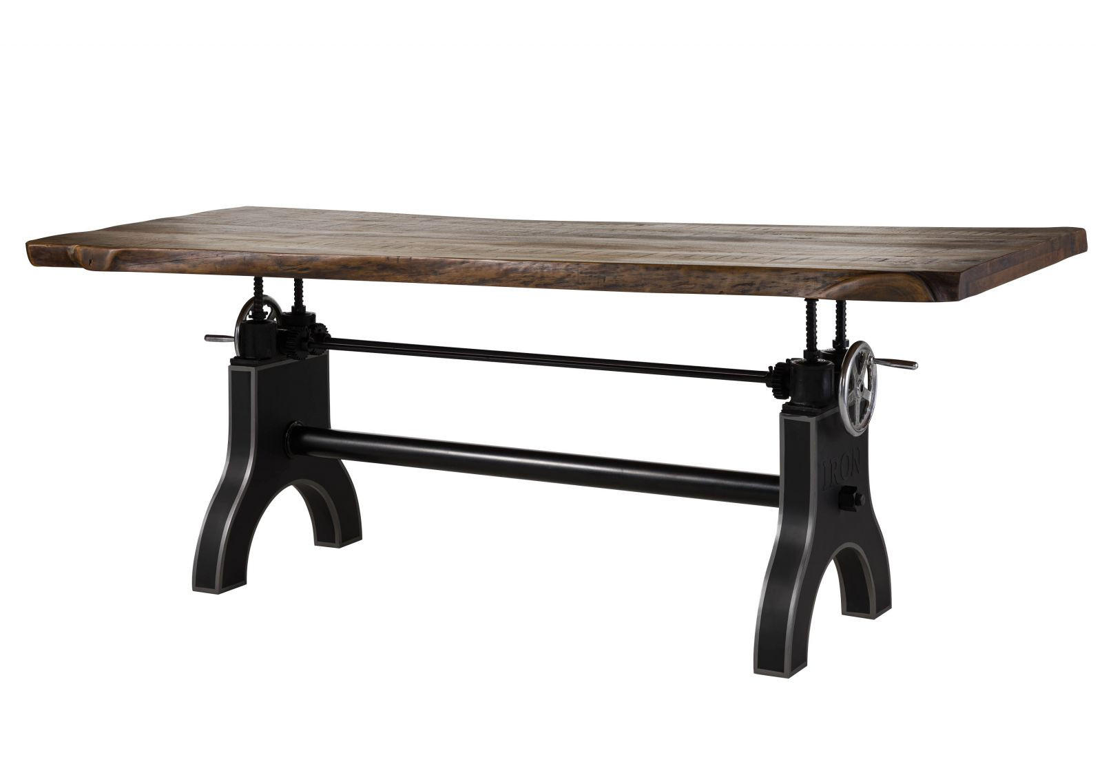 ESSTISCH Mango 240x100x80-101 höhenverstellbar natur geölt Manchester #104 - Naturfarben, Holz (240/100/80cm) - Massivmoebel24