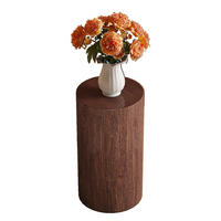 KLUBSKA miza iz MDF, premer/višina: 30/55 cm, orehove barve - barva oreha, leseni material (30/30/55cm) - BEAOK