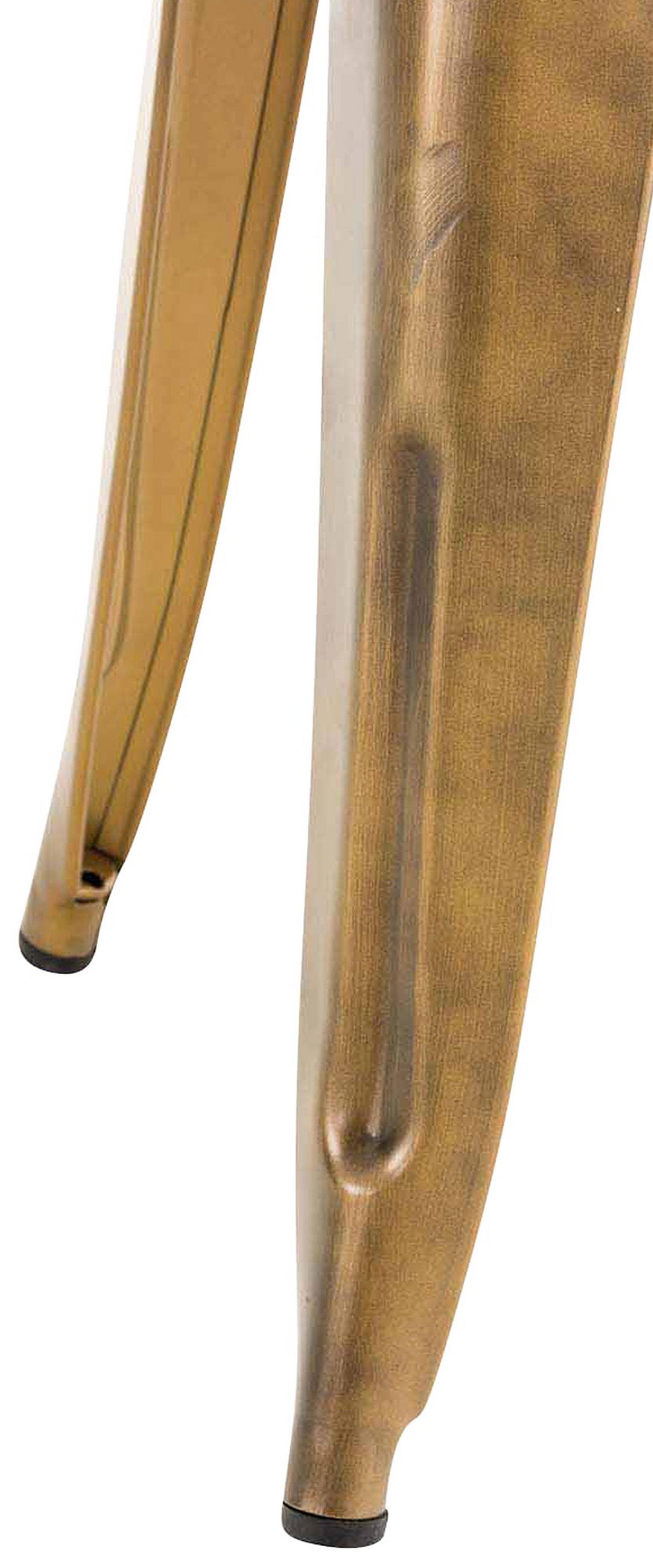 SITZHOCKER Arvida gold - Gelb, Metall (40/46/40cm) - TPFLiving