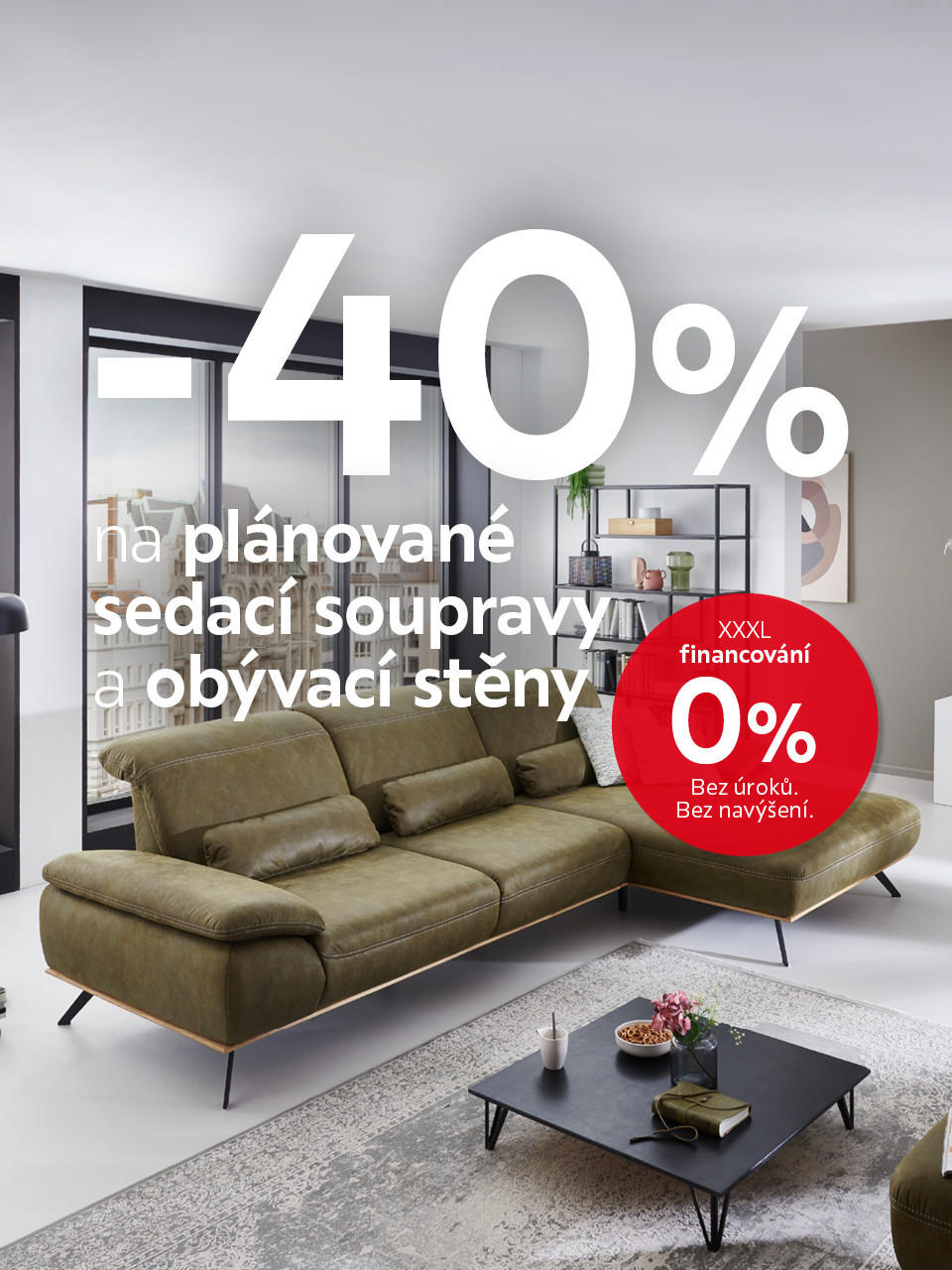 Sleva 40 % na planované sedačky