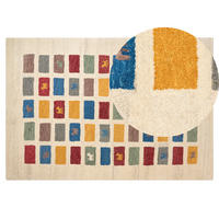 KURZFLOR-GABBEH Muratli 200/140 cm - Multicolor, Textil (140/200cm) - Beliani