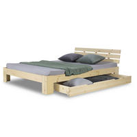 HOLZBETT mit Stauraum 140/200 cm natur - Braun, Holz (140/200cm) - Homestyle4u