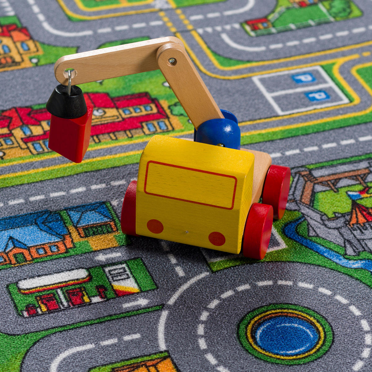 KINDER SPIEL TEPPICH ABENTEUERLAND BUNT - Multicolor, Textil (200/200cm) - Snapstyle