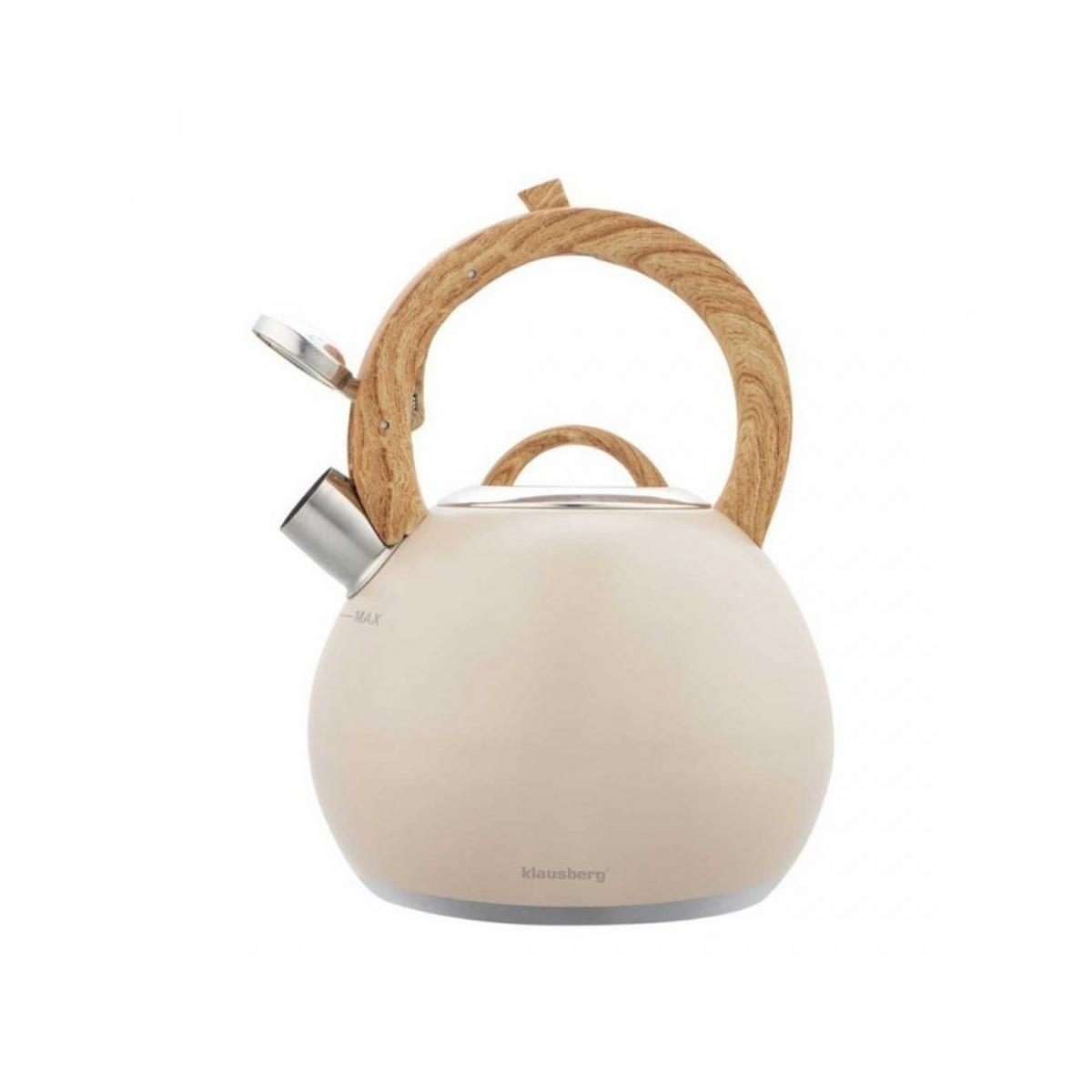 WASSERKESSEL Beige 18.5/18.5/25 cm 64825 - Beige, Metall (18.5cm) - Klausberg 