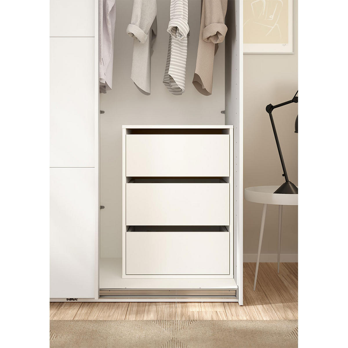 SCHUBLADENEINSATZ, Catania, Weiß, Holzwerkstoff, 71 x 40 x 51 cm - Weiß, Holzwerkstoff (71/51/40cm) - ebuy24