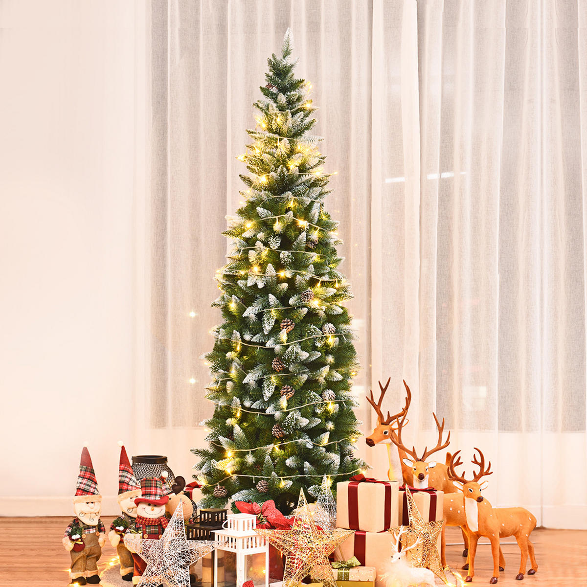 WEIHNACHTSBAUM 220cm Grün - Grün, Kunststoff (220cm) - COSTWAY