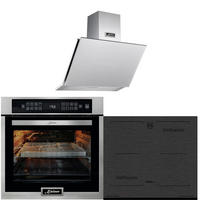 EINBAUBACKOFEN 60 cm EH 6306 N R+Induktions-Kochfeld 60 cm KCT 6700 FI+ Dunstabzugshaube 60cm AT 6455 - Grau, Metall (59.4/59.4/57.5cm) - Kaiser Küchengeräte
