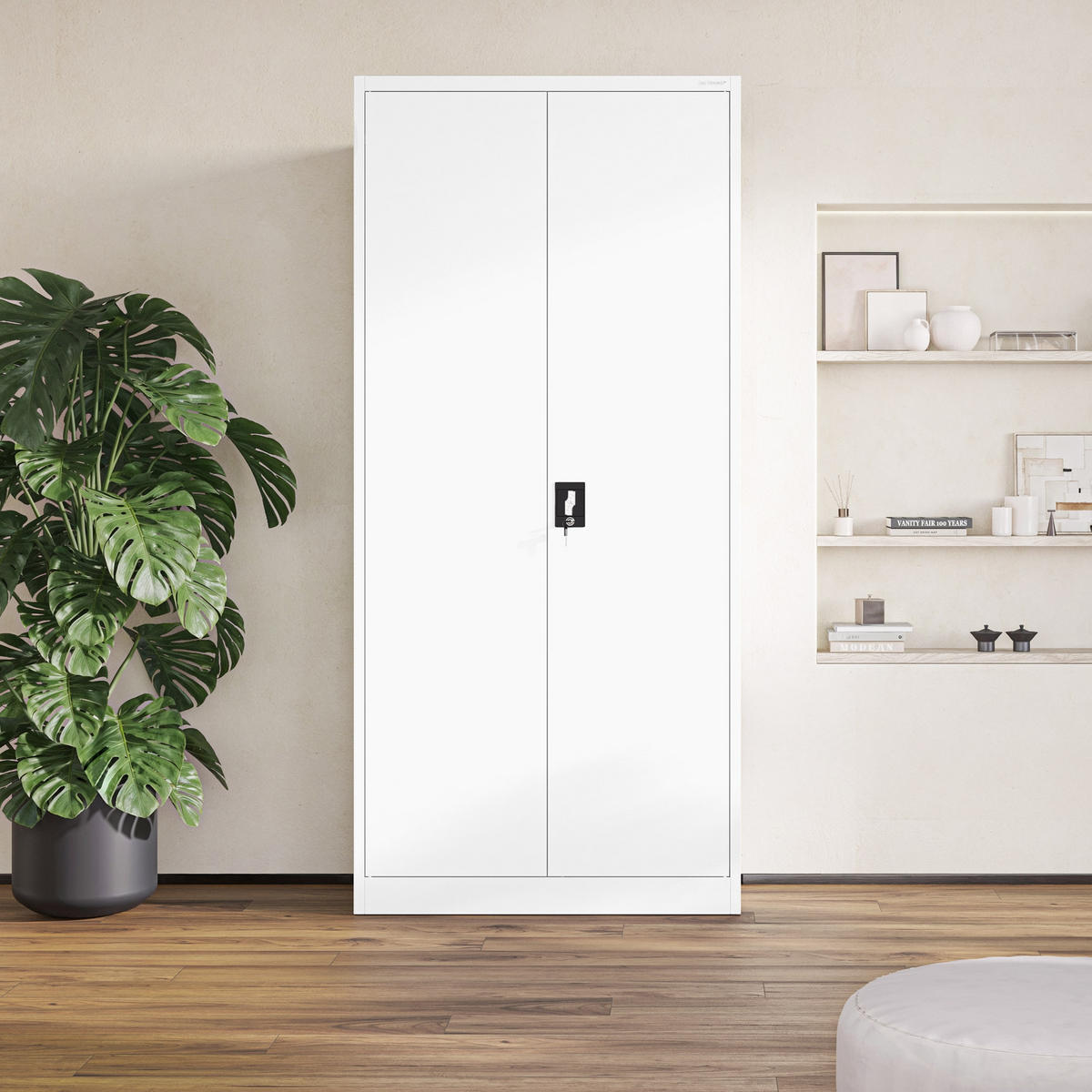 AKTENSCHRANK JAN H - Weiß, Metall (90/195/40cm) - Jan Nowak