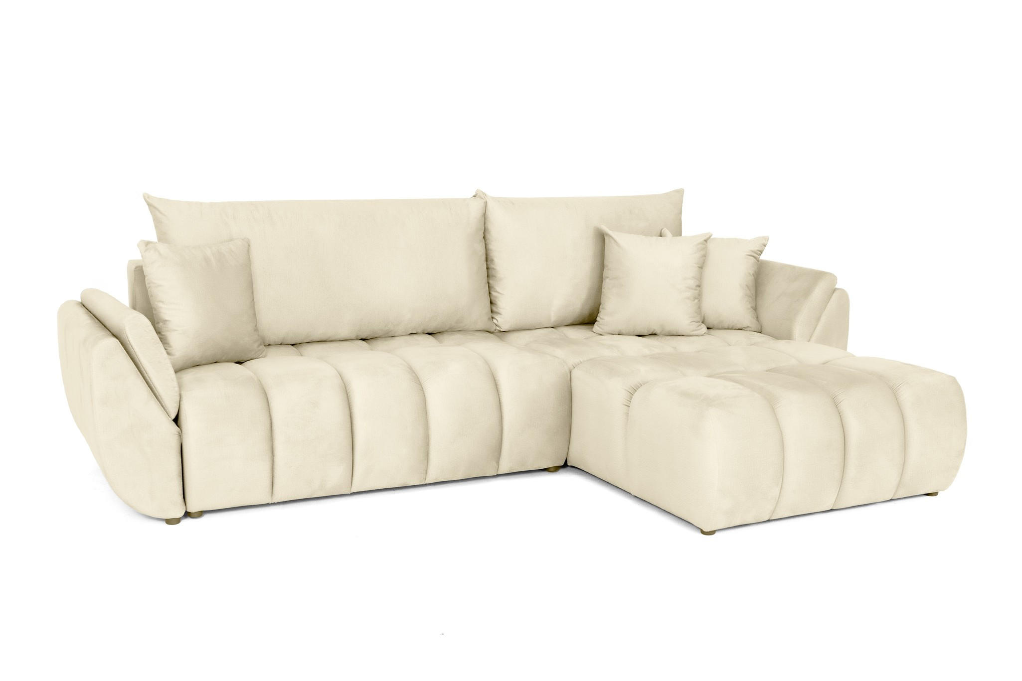 ECKSOFA Collin Mit Schlaffunktion - Beige, Holzwerkstoff/Textil (185/280cm) - Fun Möbel