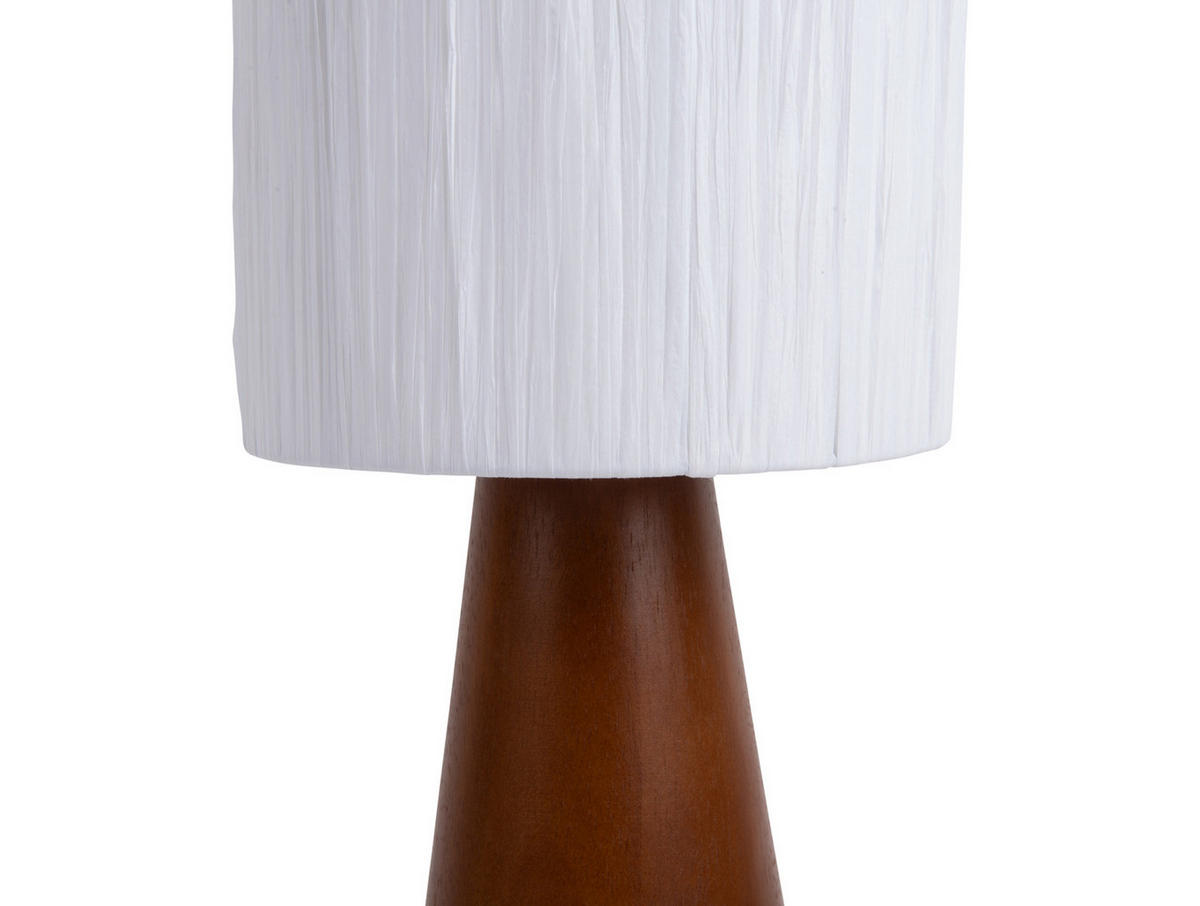 TISCHLAMPE Sheer Cone 15/15/33 cm - Weiß, Naturmaterialien (15/15/33cm) - Leitmotiv