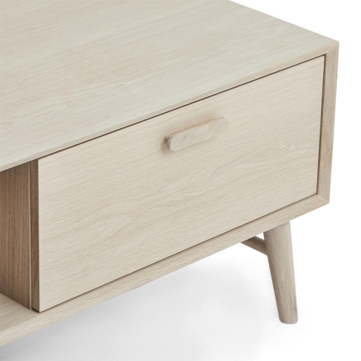 COUCHTISCH rechteckig Eiche massiv cm75/120/50 - Beige, Holz/Holzwerkstoff (75/120/50cm) - Furnhouse
